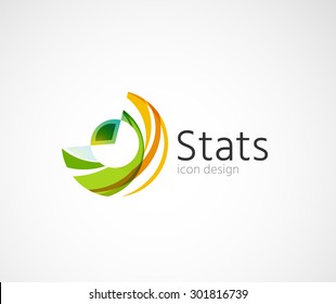 Diseño del logotipo de la empresa de estadística. Ilustración vectorial. Icono de economía comercial