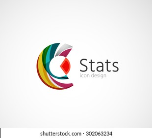 Diseño del logotipo de la empresa de estadística. Ilustración vectorial. Icono de economía comercial