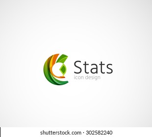Statistics company logo design. Vector illustration. Economy business icon