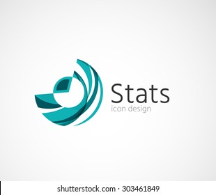 Statistics company logo design. Vector illustration. Economy business icon