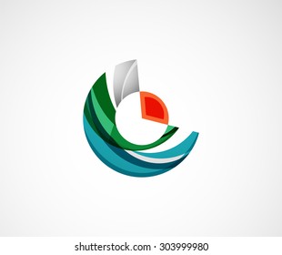 Statistics company logo design. Vector illustration. Economy business icon
