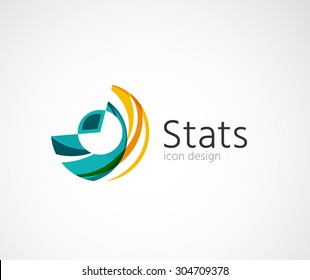 Statistics company logo design. Vector illustration. Economy business icon