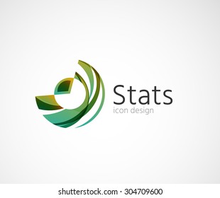 Diseño del logotipo de la empresa de estadística. Ilustración vectorial. Icono de economía comercial