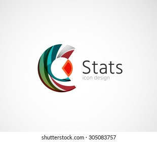 Diseño del logotipo de la empresa de estadística. Ilustración vectorial. Icono de economía comercial