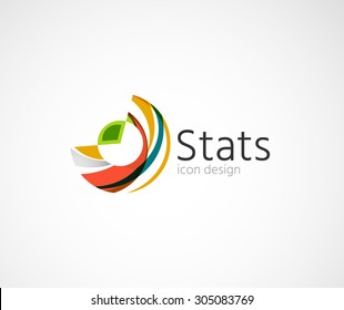 Statistics company logo design. Vector illustration. Economy business icon