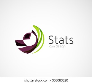 Statistics company logo design. Vector illustration. Economy business icon