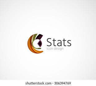 Statistics company logo design. Vector illustration. Economy business icon