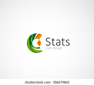 Statistics company logo design. Vector illustration. Economy business icon