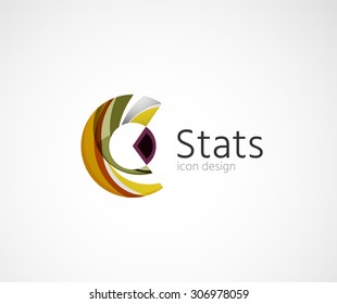 Statistics company logo design. Vector illustration. Economy business icon