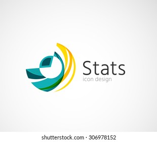 Statistics company logo design. Vector illustration. Economy business icon
