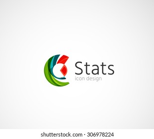 Diseño del logotipo de la empresa de estadística. Ilustración vectorial. Icono de economía comercial