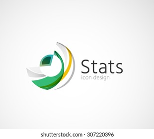 Diseño del logotipo de la empresa de estadística. Ilustración vectorial. Icono de economía comercial