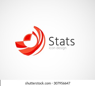 Statistics company logo design. Vector illustration. Economy business icon