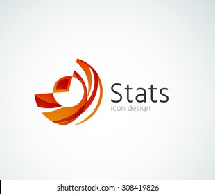 Diseño del logotipo de la empresa de estadística. Ilustración vectorial. Icono de economía comercial