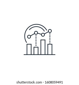 statistics creative icon. From Business icons collection. Isolated statistics sign on white background