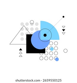Statistics and data analysis. Abstract infographic element. Flat graphics. Vector file.