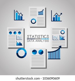 statistics data analysis documents file chart graph chart pie