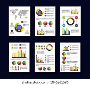 statistics data business report template style charts and graphs