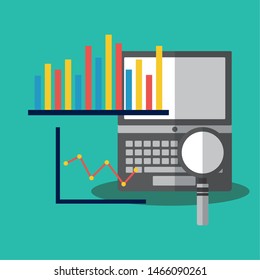 Statistics design, Infographic data information business analytics and visual presentation theme Vector illustration