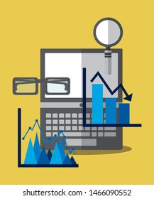 Statistics design, Infographic data information business analytics and visual presentation theme Vector illustration