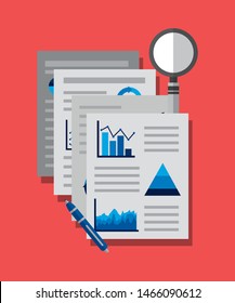 Statistics design, Infographic data information business analytics and visual presentation theme Vector illustration