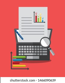 Statistics design, Infographic data information business analytics and visual presentation theme Vector illustration