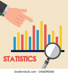 Statistics design, Infographic data information business analytics and visual presentation theme Vector illustration