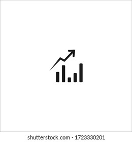 statistics diagram arrow icon vector