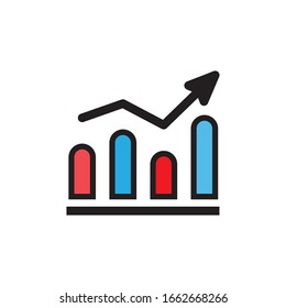 Statistics Diagram Icon In Trendy  Design Vector Eps 10