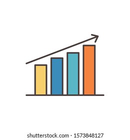 Statistics Diagram On White Background Vector Stock Vector (Royalty ...