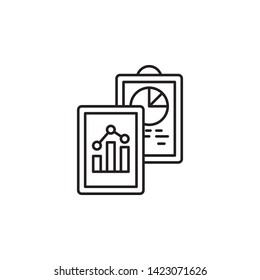 statistics, factures icon. Simple thin line, outline vector of Saving money icons for UI and UX, website or mobile application