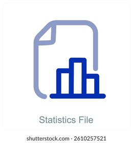 Statistics File and document icon concept