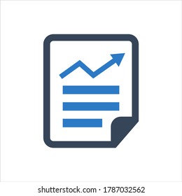 Statistics file vector icon illustration on white background