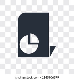 Statistics File vector icon isolated on transparent background, Statistics File logo concept