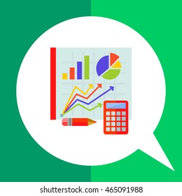 Statistics flat icon