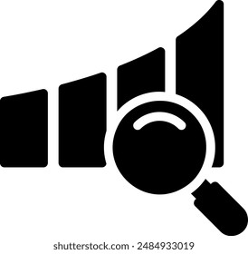 statistics glyph icon illustration vector