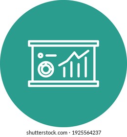 Statistics, Graoh, Diagram, Analytics Icon Vector Image. Can Also Be Used For Customer Support And UI. Suitable For Use On Web Apps, Mobile Apps And Print Media.