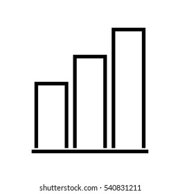 Statistics, graph, computer icon vector image. Can also be used for office. Suitable for use on web apps, mobile apps and print media.