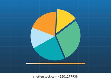 Statistics graph concept. Colored flat vector illustration isolated.