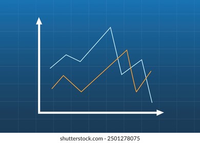 Statistics graph concept. Colored flat vector illustration isolated.