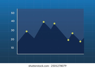 Statistics graph concept. Colored flat vector illustration isolated.