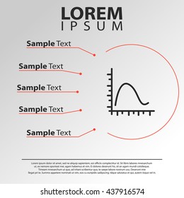 statistics graph icon. statistics infographics template