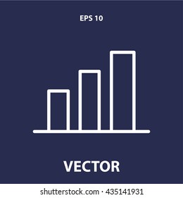 statistics graph icon. statistics graph line icon