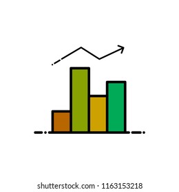 Statistics Graph icon, Outline icon, Financial Business, Analysis Finance