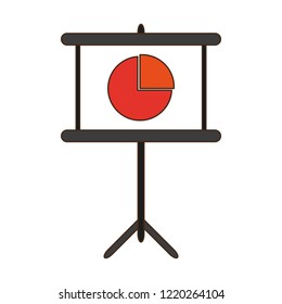 Statistics graph on whiteboard