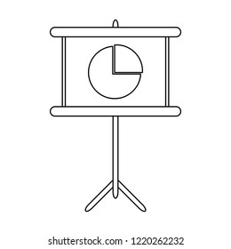 Statistics graph on whiteboard black and white