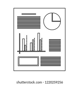 Statistics graph sheet black and white