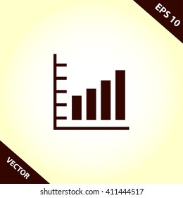 statistics graph vector icon. chart icon