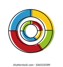 statistics graphic circular isolated icon