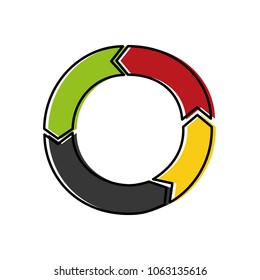 statistics graphic circular isolated icon